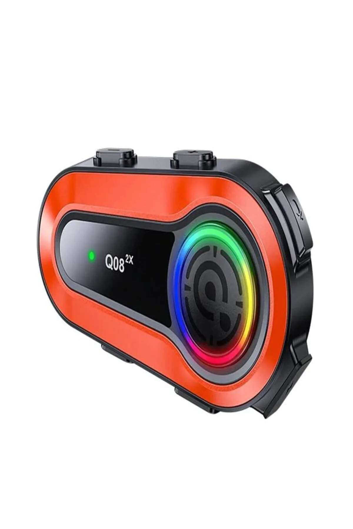 Bilişim Burada Q08-2X Rgb Işıklı Intercom 2 Kişi Bağlantılı 1000MAH Motosiklet Bluetooth Kulaklık Seti